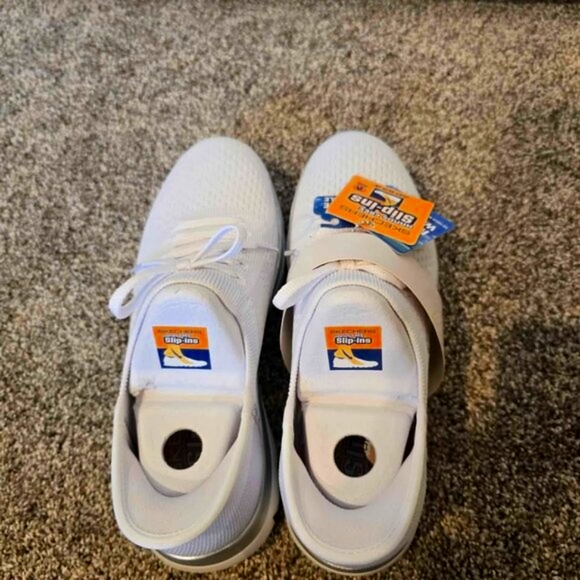 Skechers Slip-ins White Sneakers Size 7 - Picture 3 of 10